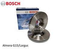 Диск тормозной передний Largus и Almera 0986479103 Bosch